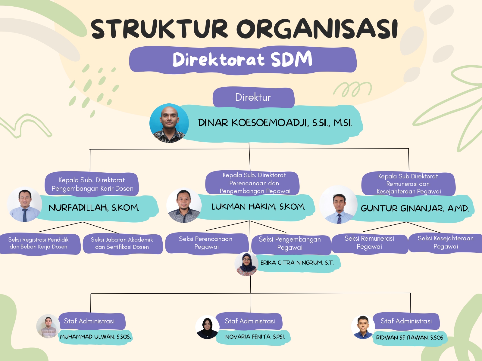 Struktur Organisasi Direktorat Sumber Daya Manusia | Direktorat Sumber ...